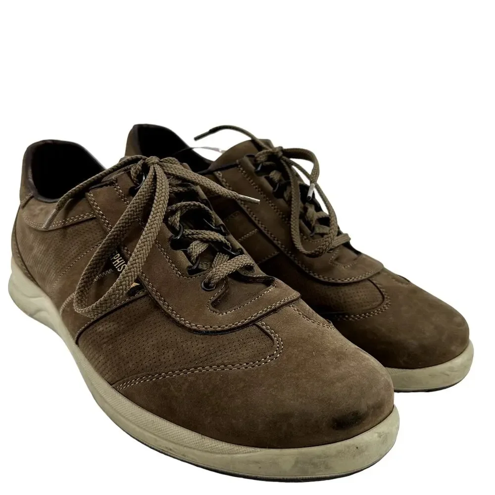 Mephisto Hike Perf Walking Shoes Outdoor Suede Lace Up Brown US 9